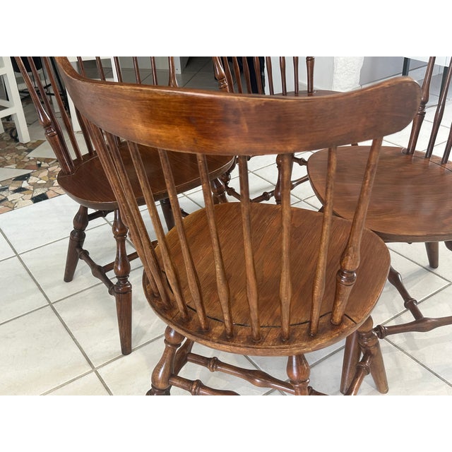 Windsor Chairs by Nichols & Stones, American, 1960, Set of 4 For Sale - Image 10 of 18