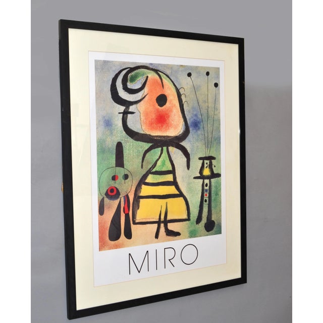 Joan Miró Femme Et Chat Lithograph Framed Printed Wall Art England 1989 Cartoon For Sale - Image 12 of 12