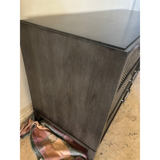 Vanguard Furniture Vanguard Modern Charcoal Textured Three-Drawer Console Credenza For Sale - Image 4 of 12