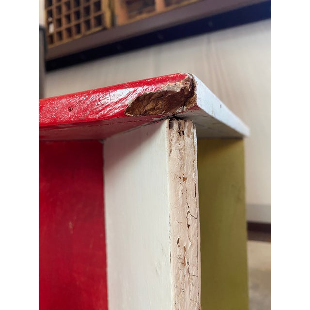 Geometric Folk Art Painted Pair Tables For Sale - Image 12 of 12