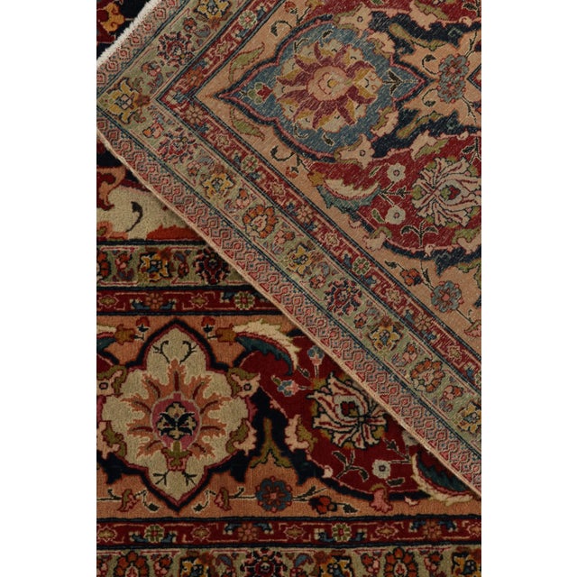 Textile 1920s Antique Tabriz Persian Bellini Rug in Pink, Blue & Gold Florals From Rug & Kilim For Sale - Image 7 of 8
