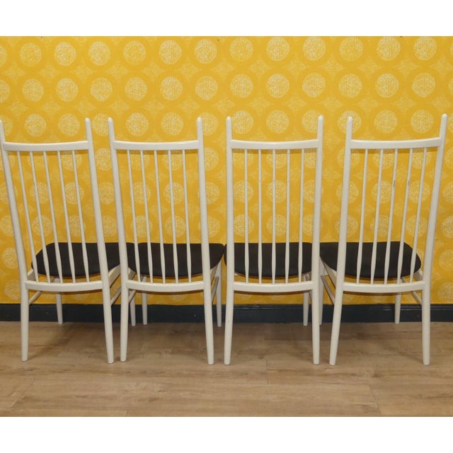 Upholstered Spindle Kitchen Chairs, 1970s, Set of 4 For Sale - Image 6 of 13