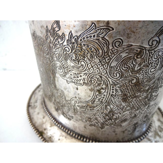 Mid 19th Century Antique Silver Plate Biscuit Barrel For Sale In San Francisco - Image 6 of 7