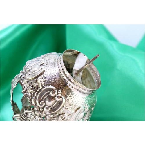 Silver Crown Alluding to the Virgin with Palmettes and Cutouts For Sale - Image 3 of 9