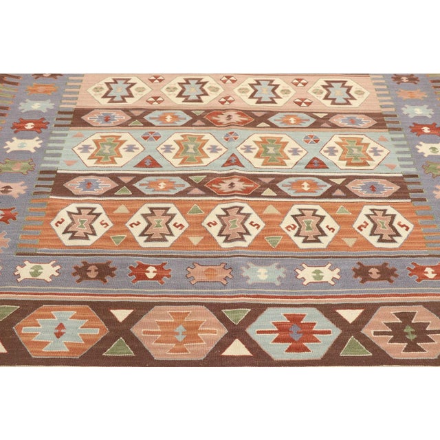 Vintage Persian Shiraz Kilim Rug - 05'07 X 08'07 For Sale - Image 4 of 9