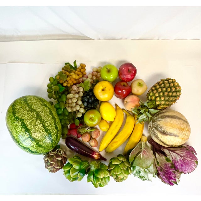 Boho Chic 1980s Vintage Arts & Crafts Boho Chic Cornucopia Assortment, Fruit & Veggies - 29 Pieces. For Sale - Image 3 of 8