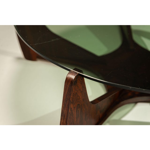 Round Coffee Table Veneered in Rosewood, Italy, 1960s For Sale - Image 10 of 12