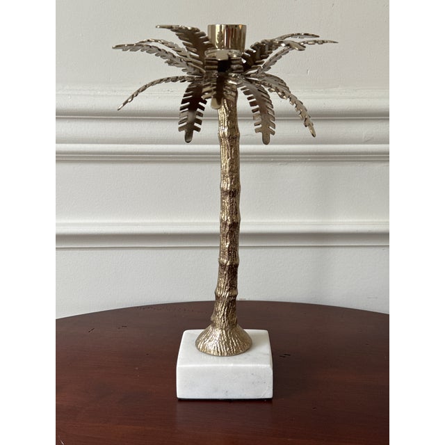 Palm Leaf Style Candle Holders For Sale In Washington DC - Image 6 of 14
