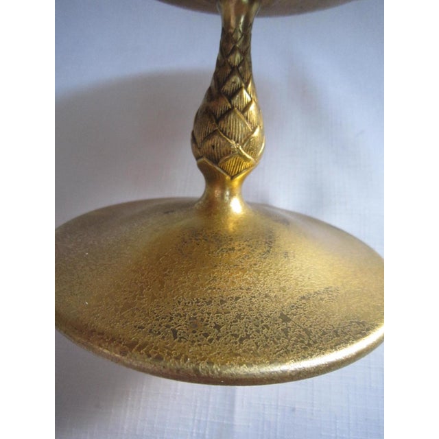 Tiffany Studios 1930s Tiffany Studios Bronze Dore Footed Compote, #1664 For Sale - Image 4 of 13