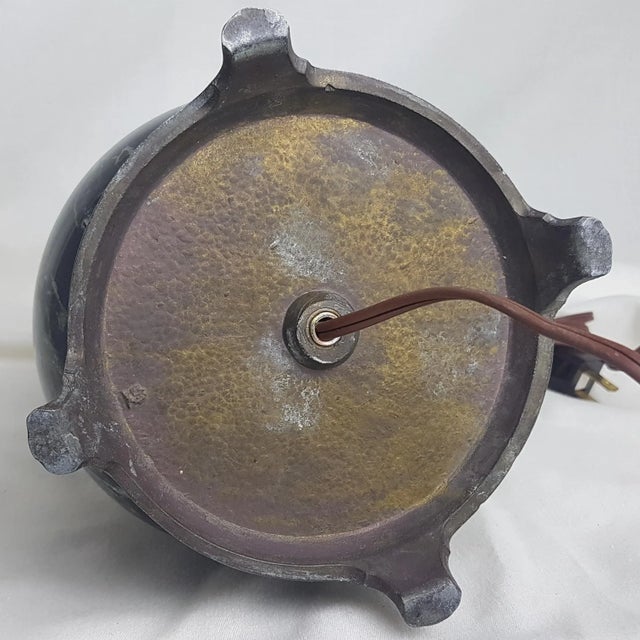 Black Custom Tear Drop Shaped Marble Lamp For Sale - Image 8 of 10