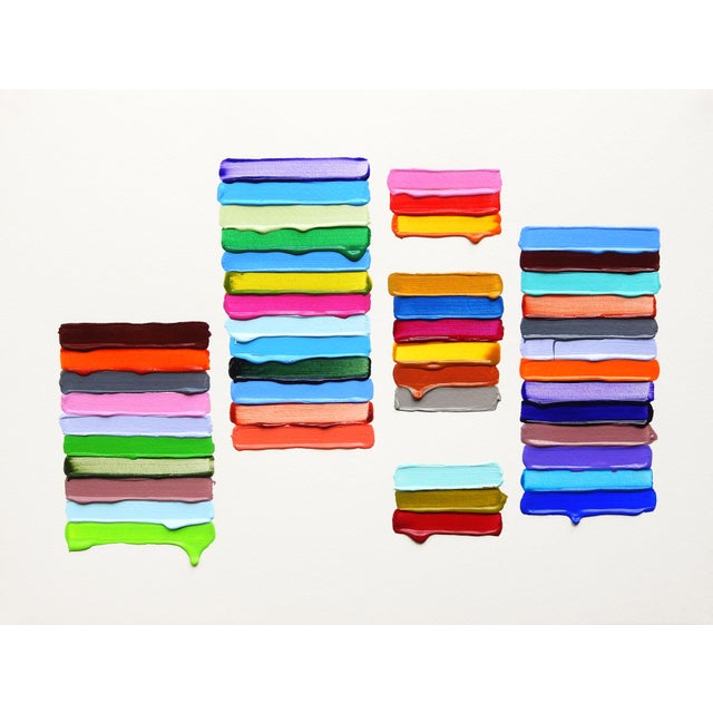 Martina Nehrling Contemporary Abstract Acrylic on Montval Paper "Sequencing 15" by Martina Nehrling For Sale - Image 4 of 5