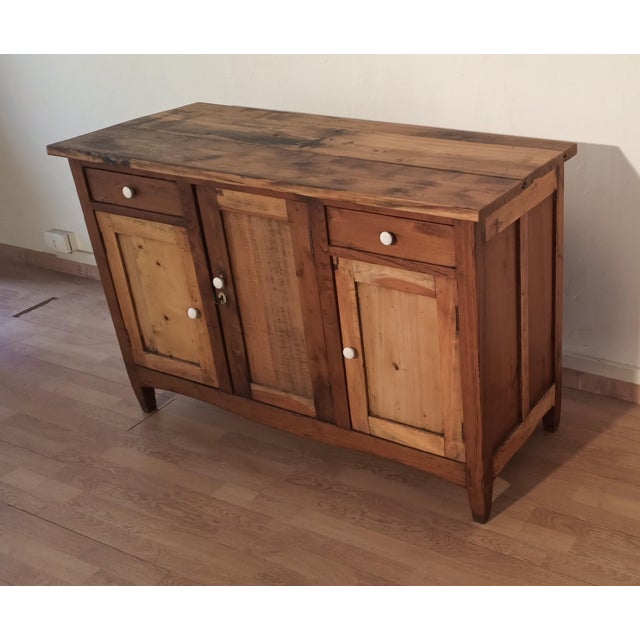 Brown Vintage Italian Pine Sideboard, 1930s For Sale - Image 8 of 18