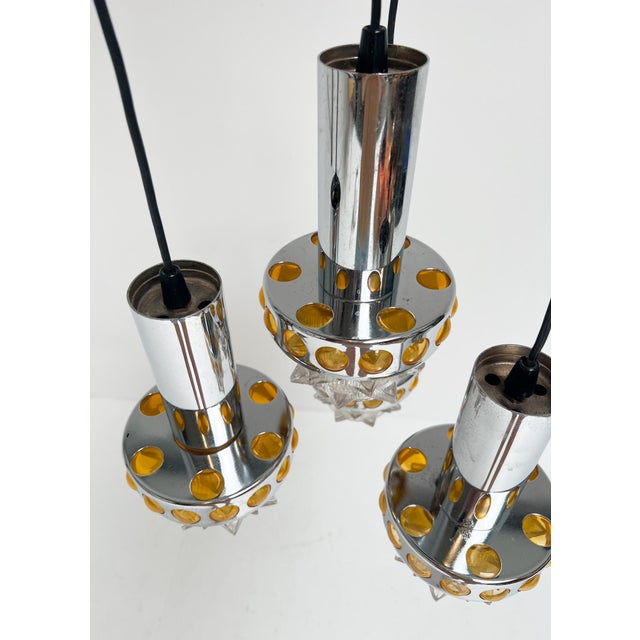 Orange 4-Light Cascade Pendant from Raak, 1970s For Sale - Image 8 of 12