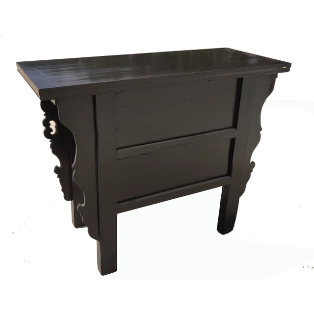 Early 20th Century Dark Brown Antique Coffer Table with Two Drawers For Sale In Greensboro - Image 6 of 10
