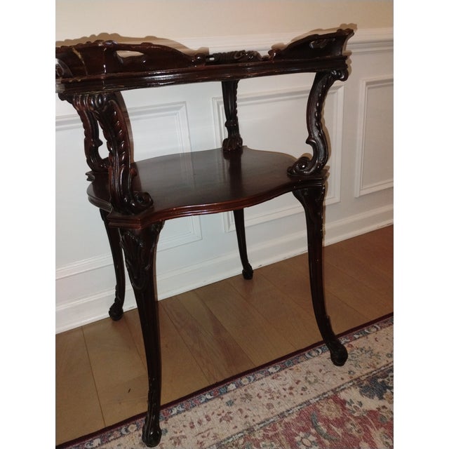 Wood Rare Complete Set (3) of Adams Always Fine Furniture Louis XV Style Tiered Coffee Table and Matching Pair of Side Tables, Circa 1930-40s. For Sale - Image 7 of 12