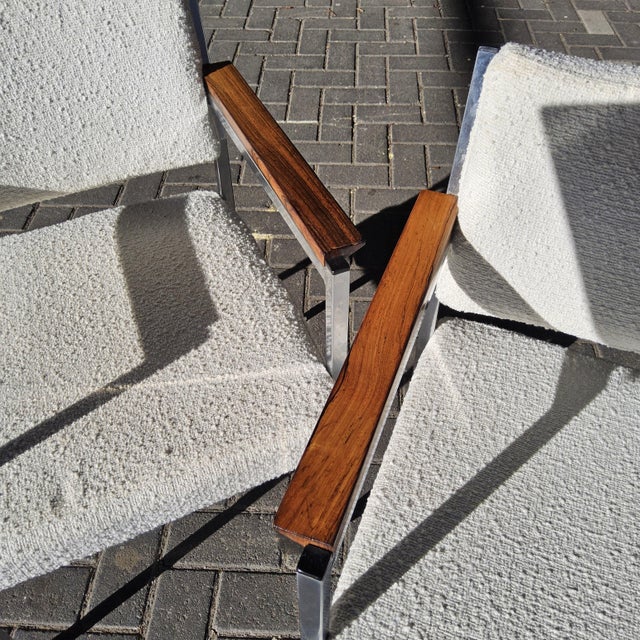 Vintage Armchairs with White Whool Fabric by Hein Salomonson, 1960s, Set of 2 For Sale - Image 10 of 18