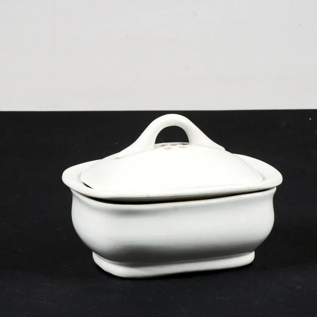 White Ceramic Box or Soap Holder by S.C. Richard For Sale - Image 3 of 9