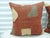 Applique African Raffia, Patchwork and Applique Brown Decorative Pillows. with, custom flat cotton trim in earth-tone...