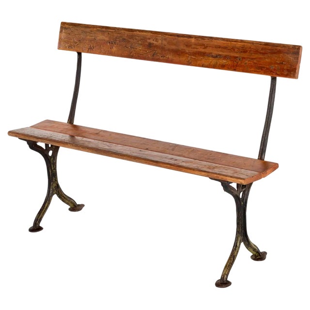 English Edwardian Bench, 1910s For Sale
