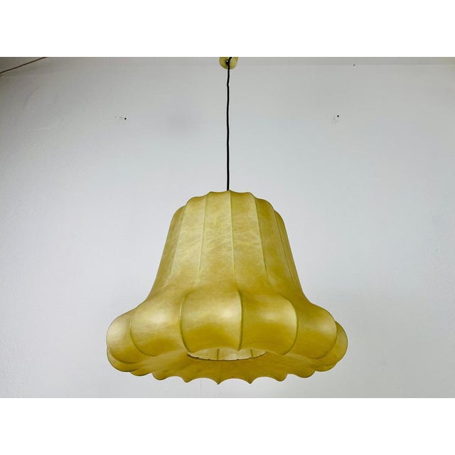 Plastic Mid-Century Modern Cocoon Pendant Light by Achille Castiglioni, 1960s, Italy For Sale - Image 7 of 18