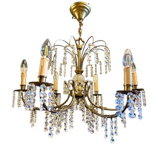 Vintage Hollywood Regency Chandelier, 1950s For Sale