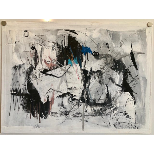 Early 20th Century Motke Blum, Israeli Motke Blum Modernist Abstract Expressionist Oil Painting Bezalel Artist For Sale - Image 5 of 5