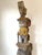 Brown Antique Burmese Architectural Carved and Polychromed Wood Pole Southeast Asia For Sale - Image 8 of 16