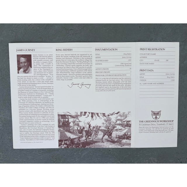 1990s James Gurney “Ring Riders” Signed & Numbered Limited Edition Print, Framed For Sale In Orlando - Image 6 of 7