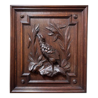 19th Century Black Forest Wall Panel Bird For Sale
