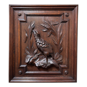 19th Century Black Forest Wall Panel Bird