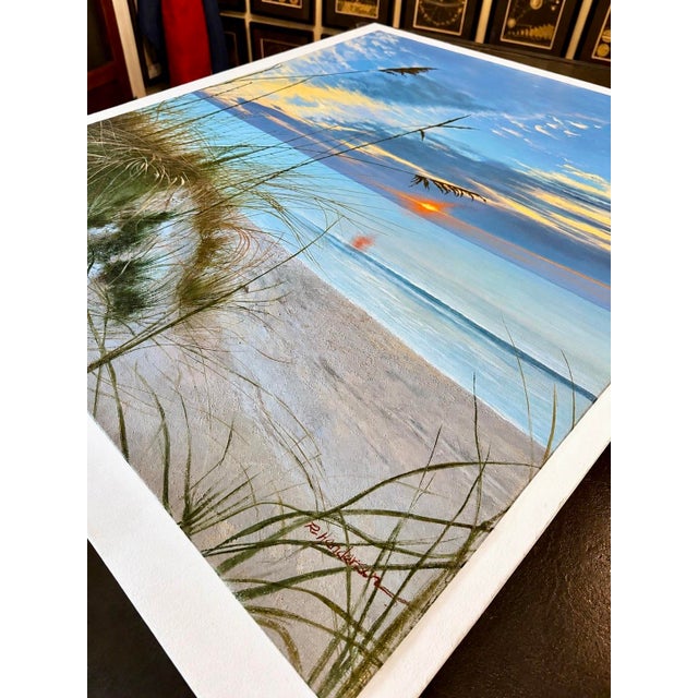Original Coastal Sunset Painting – Beach Dunes & Sea Oats, 20 X 30" For Sale - Image 4 of 5
