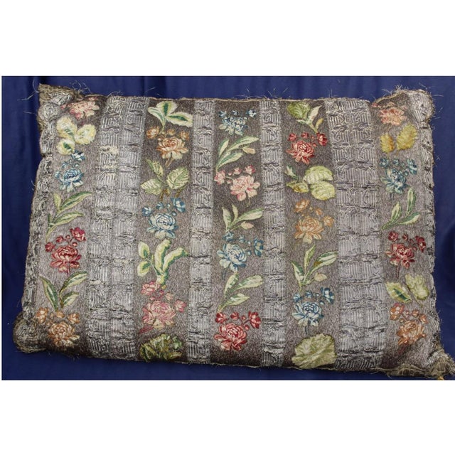 Mid 18th Century 18th Century Antique European Silk Pillow For Sale - Image 5 of 5