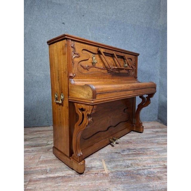 Art Nouveau Upright Piano from P. Charuis, 1900s For Sale - Image 3 of 14