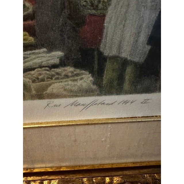 Impressionist 1984 Harold Altman Framed Lithograph "Rue Mouffetard 2” Pencil Signed a.p. For Sale - Image 3 of 7