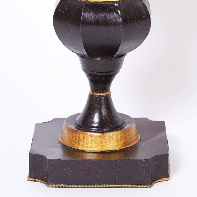 Metal Pair of Vintage Italian Tole Pineapples For Sale - Image 7 of 8