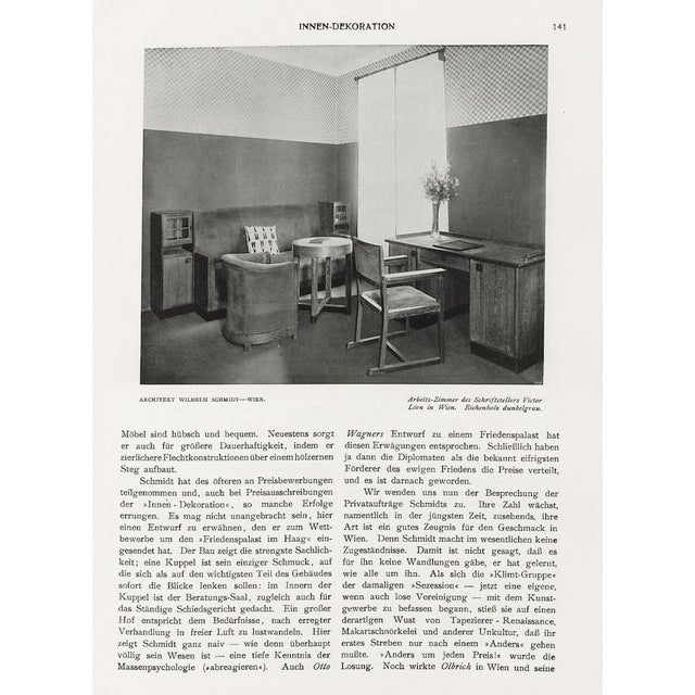 Secessionistic Armchair by Wilhelm Schmidt for Friedrich Otto Schmidt, Vienna, 1908, Set of 4 For Sale - Image 17 of 18