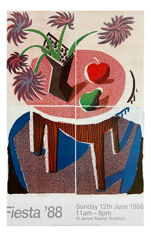David Hockney, Flowers, Apple & Pear on a Table, Print