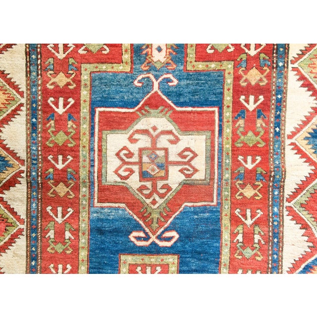 Early 20th Century Kazak Prayer Rug For Sale - Image 4 of 14