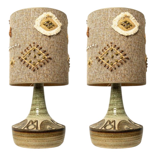 Ceramic Table Lamps by Noomi Backhausen for Soholm, Denmark, 1960s, Set of 2 For Sale