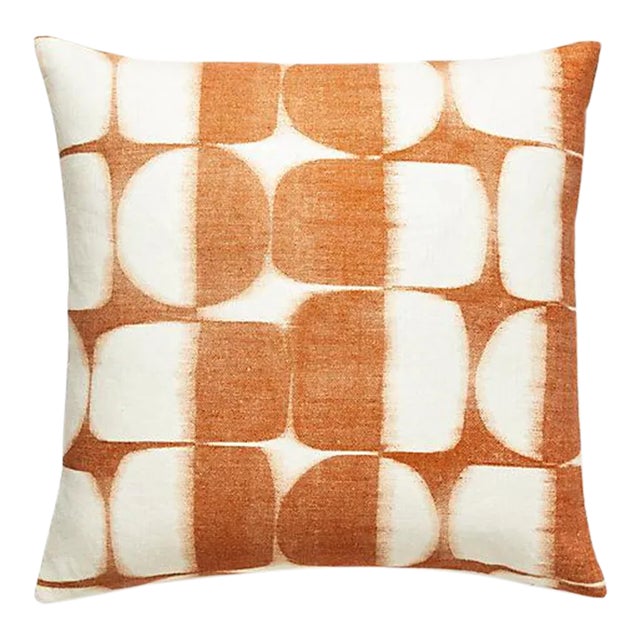 The House of Scalamandré Rift Linen Print Pillow, Marigold For Sale