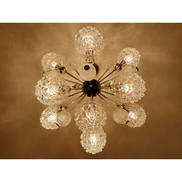 Large Sputnik Glass Pendant Lamp, 1970s For Sale - Image 15 of 18