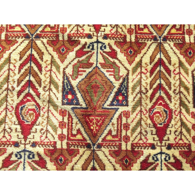 Textile Mid 20th Century Vintage Turkish Wool Carpet Handmade Tribal Area Rug For Sale - Image 7 of 11