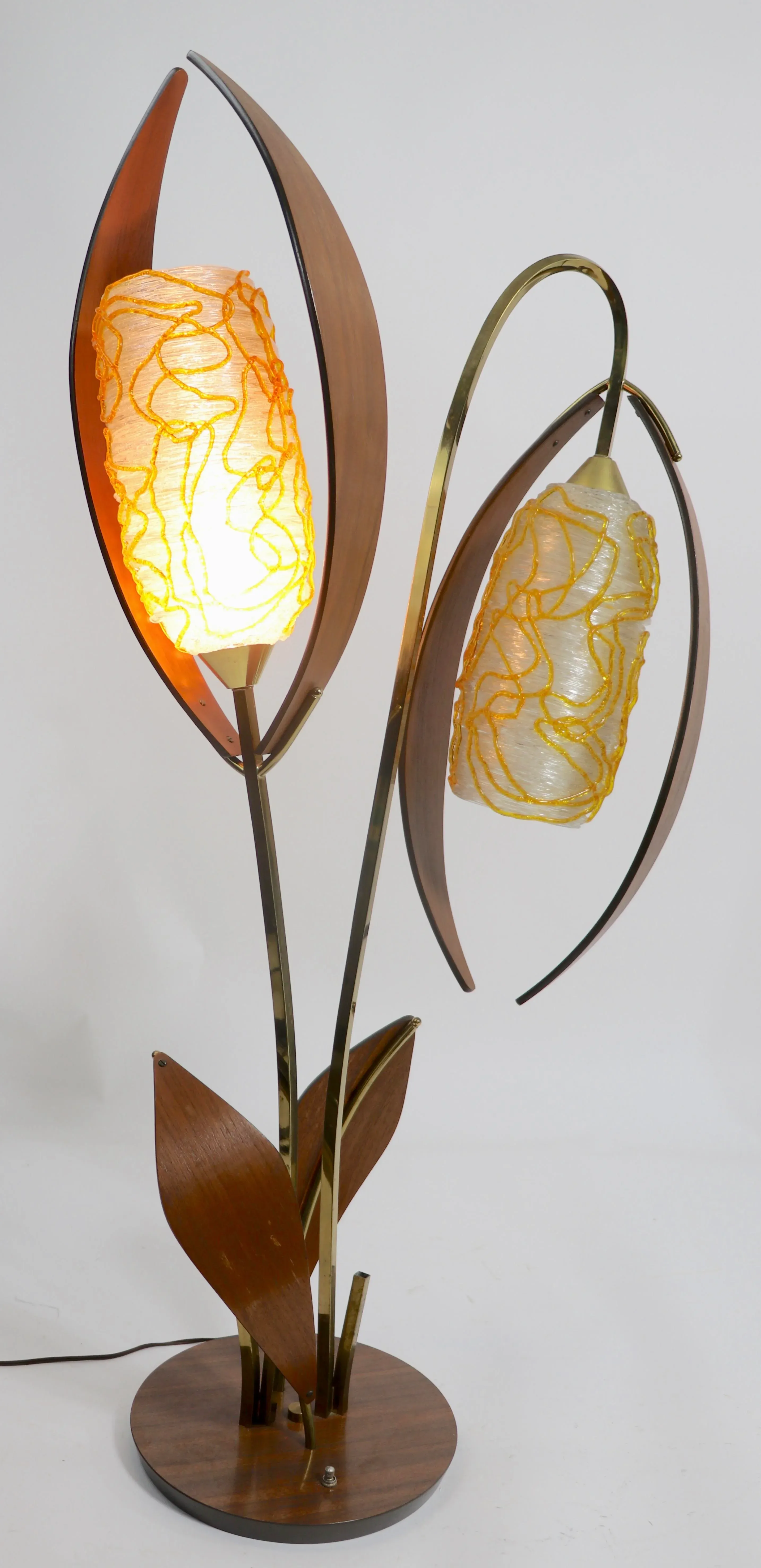 Mid Century Spaghetti Shade Table Lamp Circa 1950's | Chairish