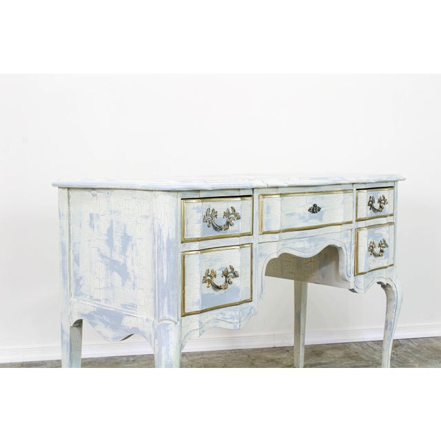 French Provincial White Shabby Chic Vanity Desk Chairish