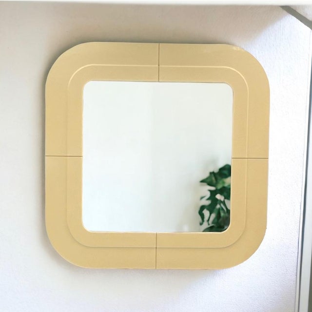Italian Beige Mirror by Anna Castelli Ferrieri for Kartell, 1960s For Sale - Image 3 of 13