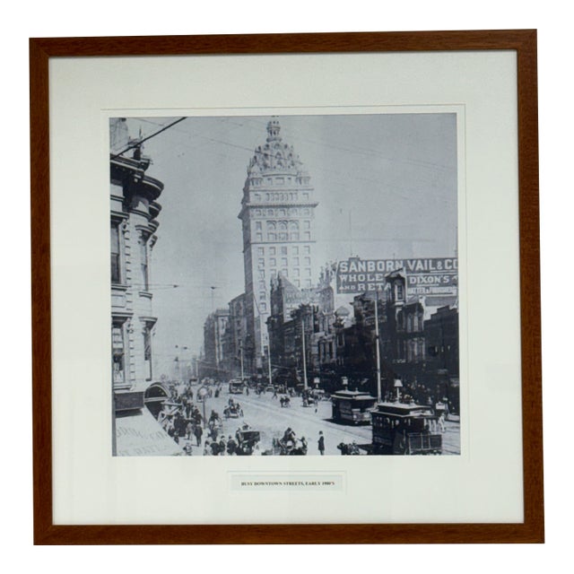 San Francisco Historical Photograph Collection Early 1900s Market Street Photograph, Framed For Sale