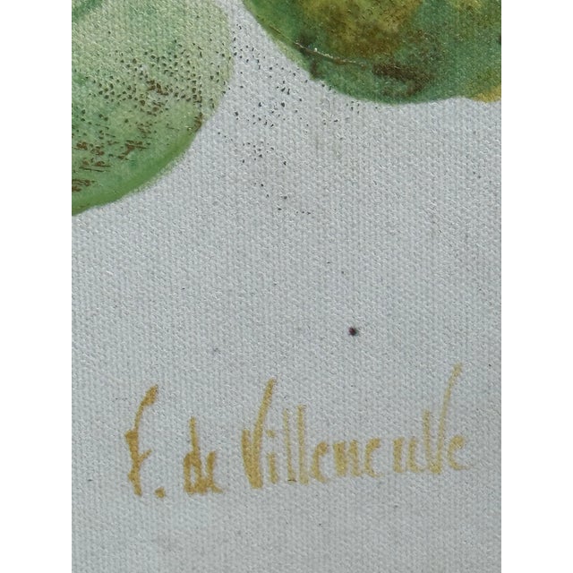 1960s Mid-Century Vintage "Violets" Signed Fabrice De Villeneuve Original Lithograph For Sale - Image 5 of 12