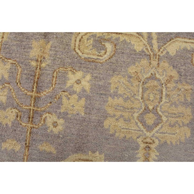 Ziegler Rug 4’8” X 8’2” Purple Wool Traditional Hand-Knotted Oriental Carpet For Sale - Image 4 of 12