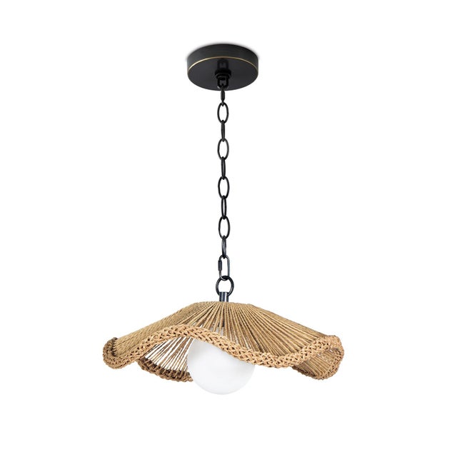 Contemporary Provence Cafe Rope Pendant, Small For Sale - Image 3 of 8