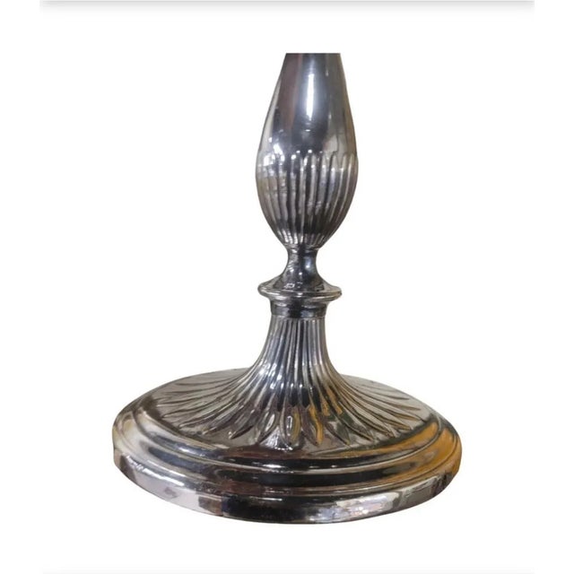 Pair Regency Style English Silverplate Convertible One-To-Three Light Candelabra For Sale - Image 4 of 10